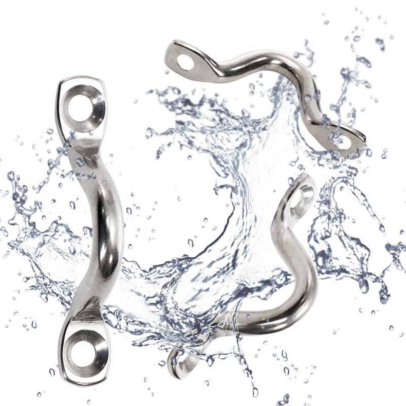 Tebery 10 Pack Boat Top Pad Eye, Stainless Steel Bimini Boats Top Eye Strap with Screws, Sturdy Tie Down Anchors Hardware, Kayak Deck Loops for Boat Canoe Rigging - Image 5